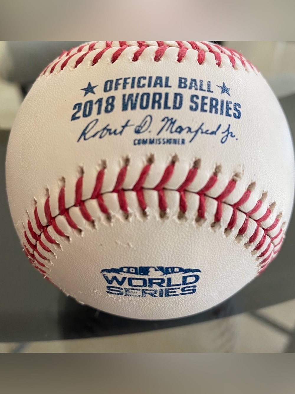 2018 World Series Official Baseball - White with Red Stitching